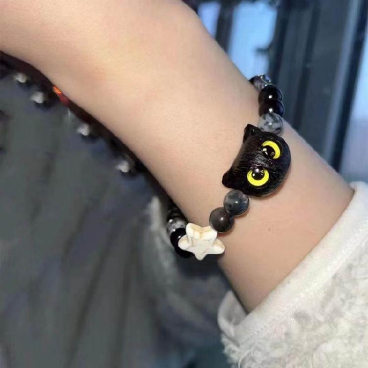 Stylish Bracelet Lucky Cat Charm Bangle Adjustable String Wrist Chain Fashion