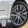 4PCS 3D Aluminum Alloy Car Wheel Tire Valve Air Stem Caps Dust Covers For Volkswagen Touran Golf VW Passat Polo Bora Altea