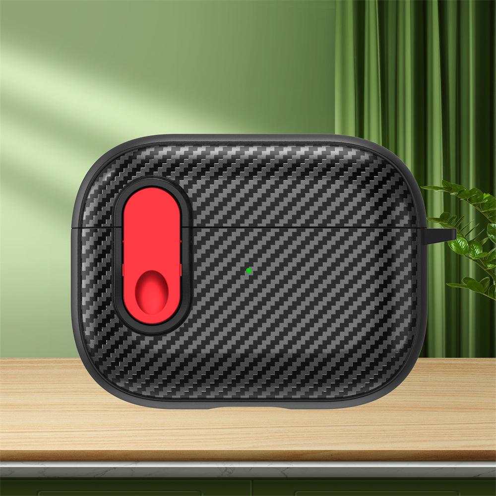 Carbon fiber lock for AirPods pro1 protective case 1 generation 1 generation apple bluetooth headset protective case simple