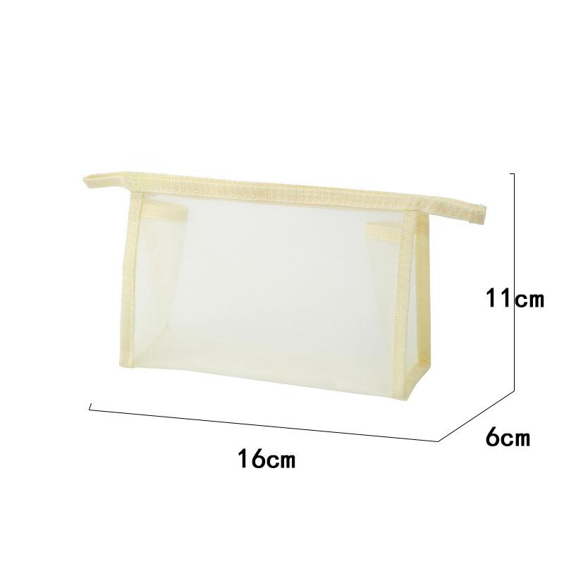 Small Portable Nylon Mesh Makeup Bag with Custom Logo