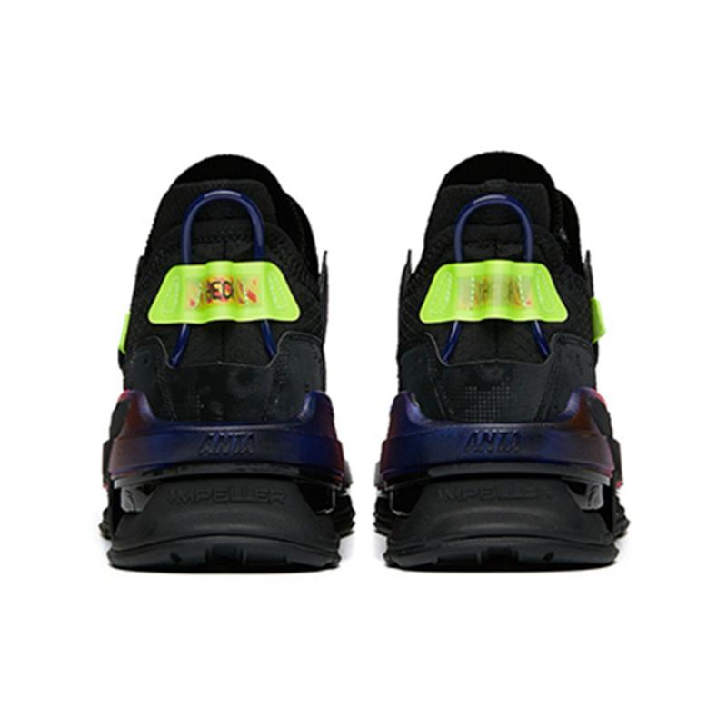 Anta AT91 Catapult Force Technology Slip-Resistant Cushioning Wear-Resistant Low-Top Running Shoes Black Pink Sneakers 112148851-3