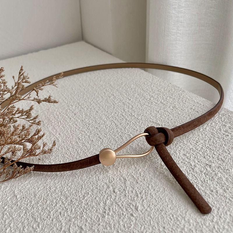 Elegant Brown Pu Waist Belt For Women Ideal For Chic Summer Outfits