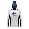 SIMMS Mens UPF50 Long Sleeve Fishing Shirt With Mask Hood UV Protection Angling