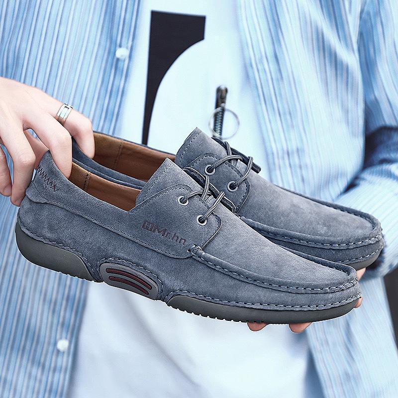 

Мода 2025 Новые повседневные кроссовки Мужские кроссовки Кожаная удобная обувь для ходьбы, пеших прогулок, бега трусцой, спорта, балетки Ручная работа Мужская обувь для тренировок 44 серый