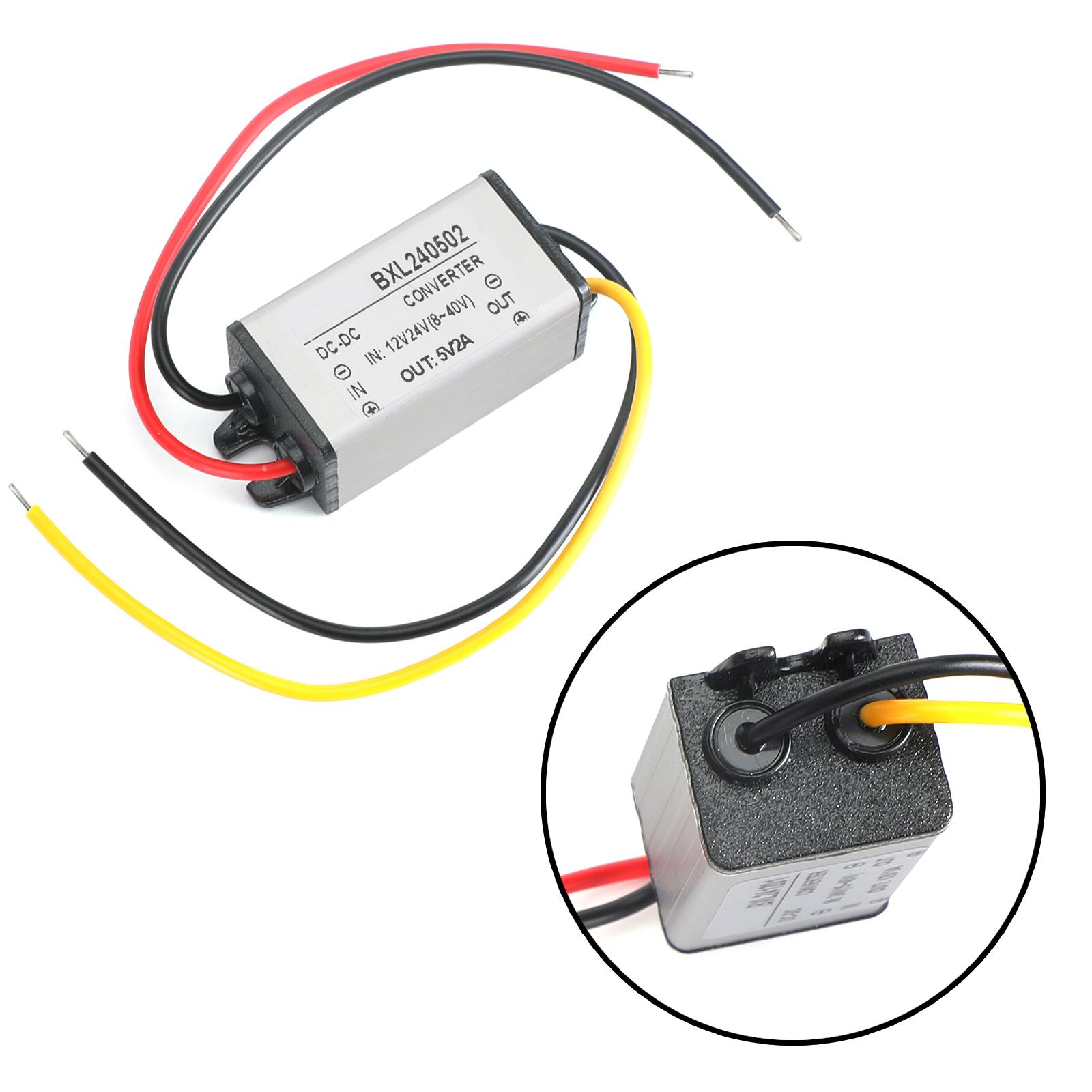 

12V/24V to 5V 2A 10W Waterproof Converter Step Down Volt Module Power Supply