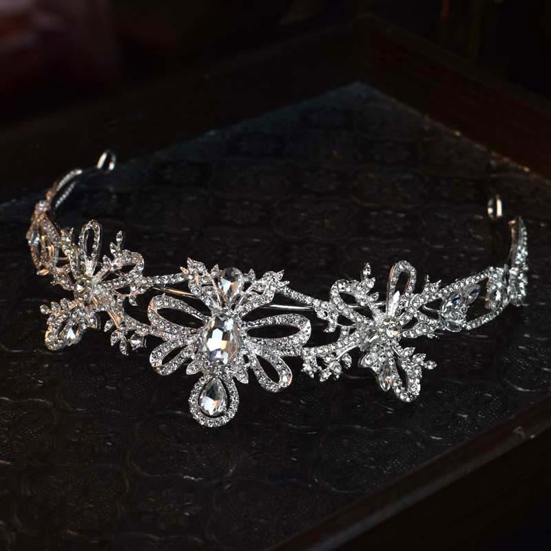 French Bow Hair Accessory  Simple Hair Band  Bride's Wedding Crown  Headwear Princess Birthday Tiara