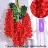 12pcs Fashion Wisteria Artificial Flowers Vine Wreath Wedding Arch Decoration Leaf Rattan Trailing Silk Flower Ivy Wall Decor
