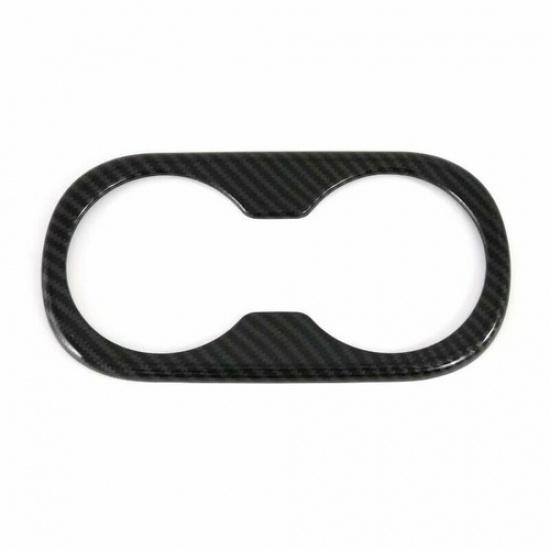 Carbon Fiber Rear Water Cup Holder Cover Trim For Toyota Prius 2016-2021 XW50