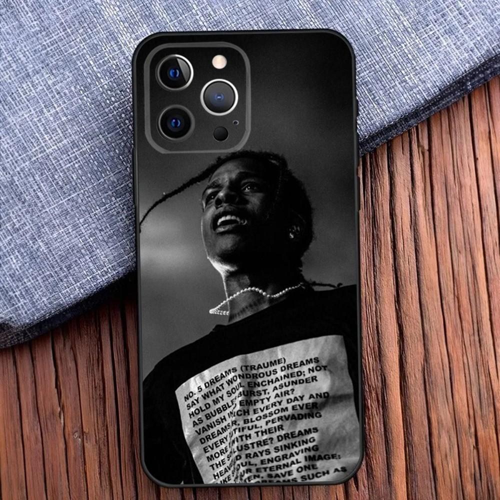 American Rapper A-ASAP Phone Case For iPhone 16,15,14,13,12,11,Pro,X,XS,Max,XR,Plus,Mini R-Rocky Soft Black Cover