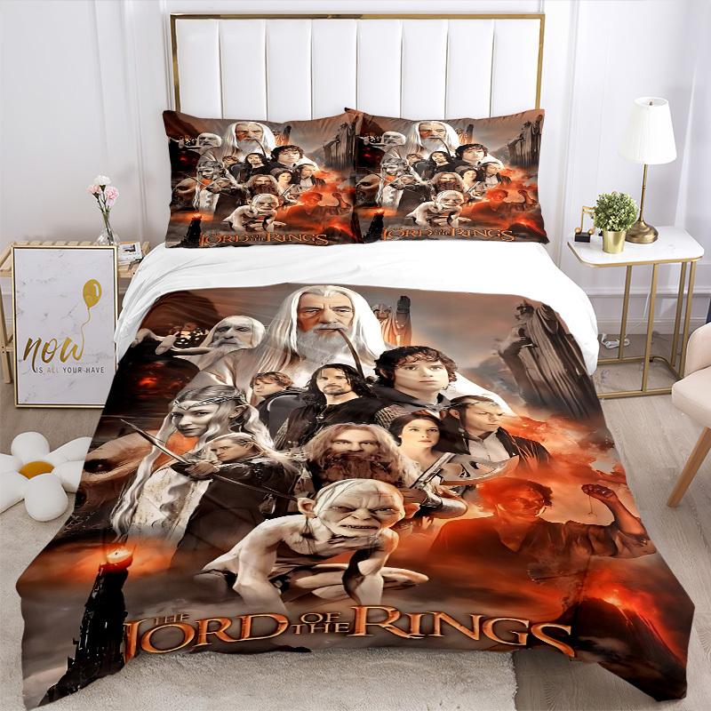 3pcs Lord_of_the_Rings Duvet Cover Set (1 Duvet Cover + 2 Pillowcases, No Core) - Comfortable, And Breathable Bedroom Decoration yy251104004