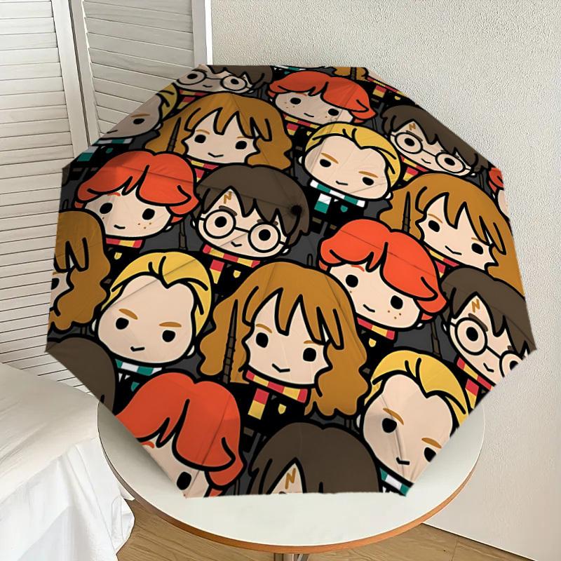 1PC Harry Potter Characters Umbrella-8-Rib Reinforced, Automatic Open, Lightweight & Durable, Cute Fashion Accessory for Outdoor, D2622