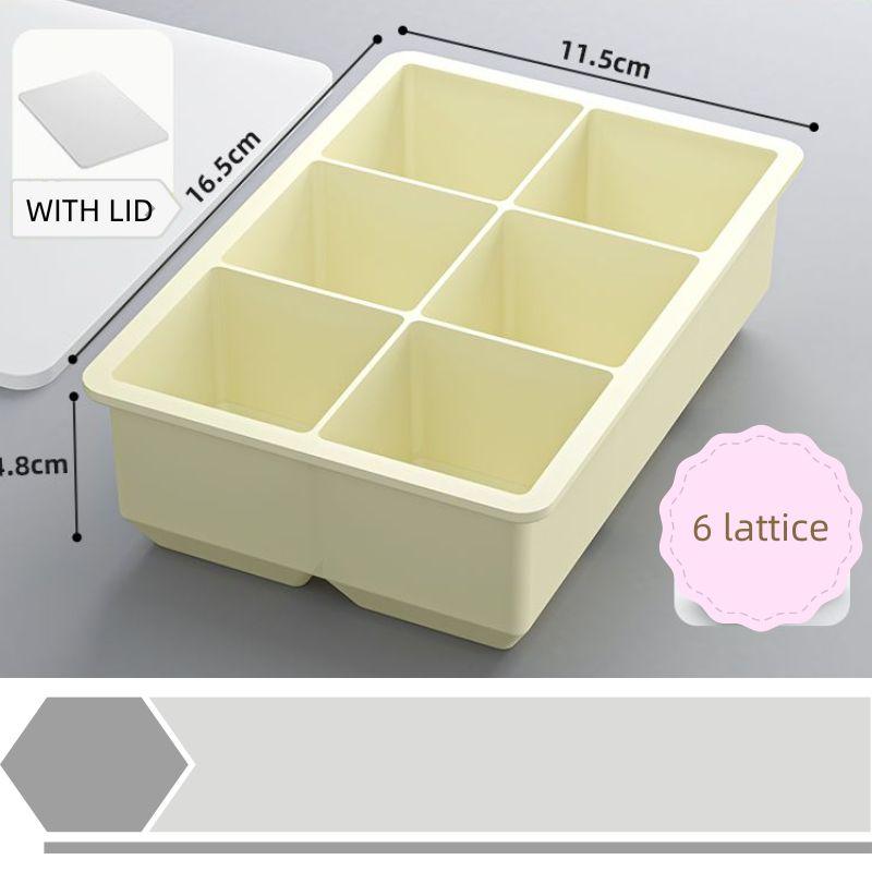 

Квадратная силиконовая форма для кубиков льда с крышкой - многоразовый кухонный инструмент для удобного хранения кубиков льда, приготовления десертов, миксер для виски, кухня
