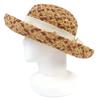 Great HELEN KAMINSKI hat Logo Metal Ribbon Straw Hat Beige Raffia Women Used