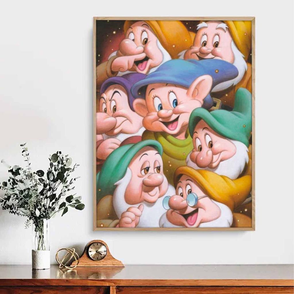 5D Diy Diamond Painting Cute Little Dwarfs Full Drill Rhinestones Mosaic Embroidery Handmade Products Home Decor Gift