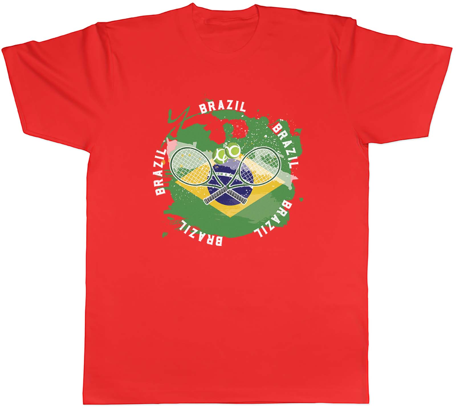 Tennis Sports With Brazil Flag Unisexs Unisex TShirt Tee Gift S