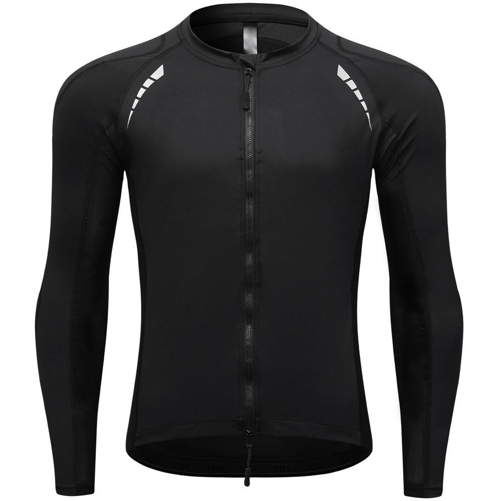 Men s Protective Jacket Breathable Motorcycle Shirt Sportswear with Removable Armor Pads Black EU L