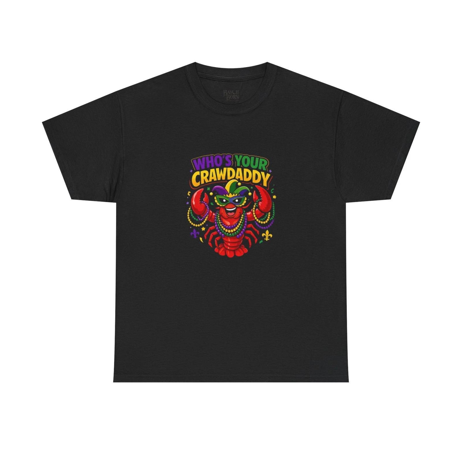 Who s Your Crawdaddy Tee | Neon Crawfish Illustration Mardi Gras NOLA 3XL