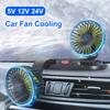 Adjustable Dual Head Car Fan Cooling Air Fan Automobile Vehicle Fan for Car Truck SUV RV