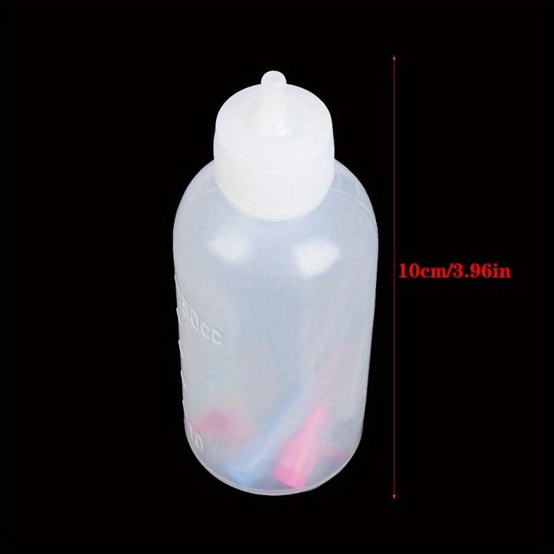 50ml PE Plastic Squeezable Tip Applicator Bottle Refillable Dropper with Needle Tip Caps Oil Bottles