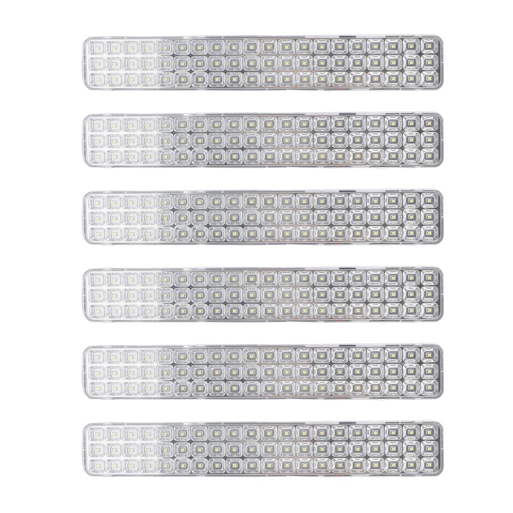 6pcs Portable Emergency Light Multi Functional Rechargeable 6500K 6W LED Camping Light with 2 Modes for Outdoor
