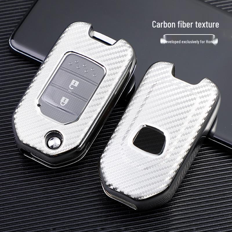 Carbon Fiber Key Case for Honda CRV, Civic, Accord, Avancier - Protective Cover for Tenth Generation Models