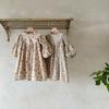 2026 Spring Collection: Retro Floral Puff Sleeve Cotton Princess Dress for Toddlers and Little Girls.