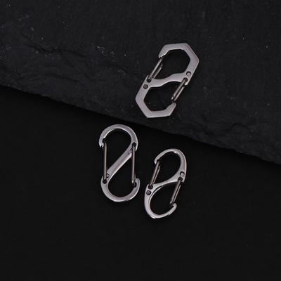 1 buc Carabină tip S Metal Cârlige duble Mini Breloc Cârlig de blocare Antifurt Exterior Camping Rucsac Cataramă Cârlige cu arc