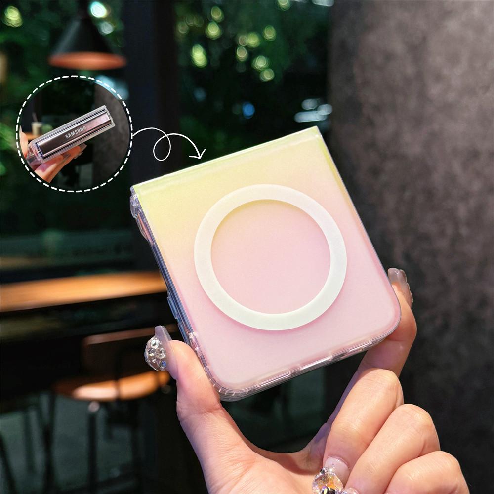 Potrivit pentru Samsung Galaxy ZFlip6 Husă Colorată Magnetică Acoperită cu Culoare pentru Telefon Mobil Zflip7 Husă Protectoare pentru Generația a 3-a și a 4-a