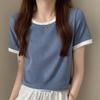 GMXIA Colorful O-neck Short Sleeve T-shirt Women's Summer Bottoming Shirt Slim Short Tops