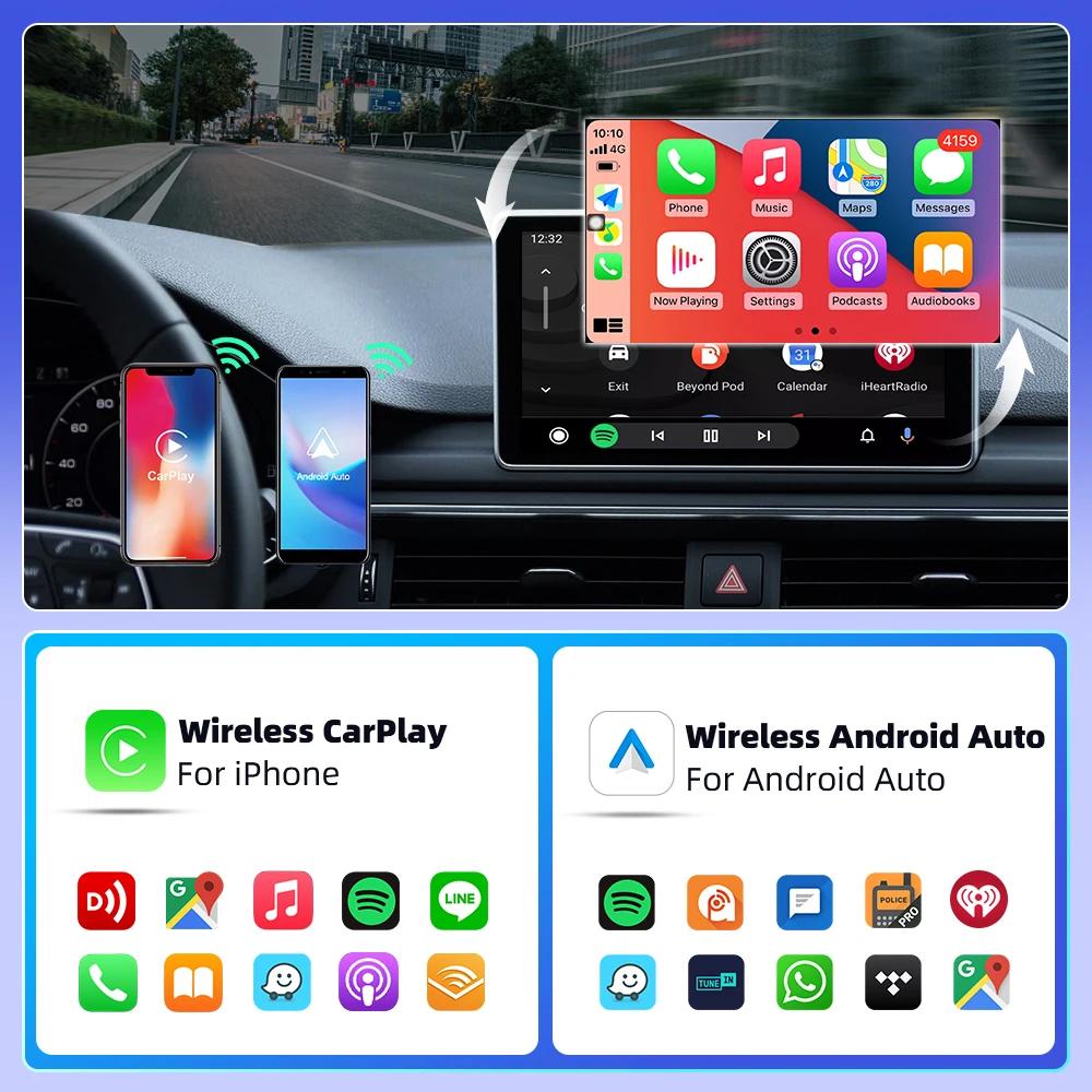 2025 NEU 2 in 1 Kabellose Carplay AI Box Android Auto Plug and Play Anwendbar zum Umwandeln von kabelgebundenem Original-Carplay in kabelloses