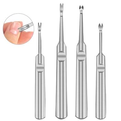 1 Τεμάχιο Αφαιρετικό Επωνυχίων Πιεστήρας Νεκρού Δέρματος Εργαλεία Μανικιούρ Νυχιών από Ανοξείδωτο Ατσάλι Ξύστρα Καθαριστής Νυχιών Τρίμερ