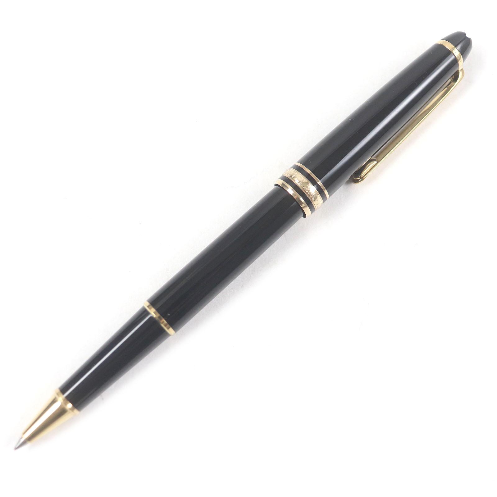 Excellent MONTBLANC Ballpoint pen Meisterstck Classic Cap type Black gold mens Used