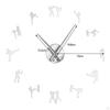3D Large Wall Clock DIY, Non Ticking Watch Clocks Mirror Stickers Art Acrylic Karate Taekwondo
