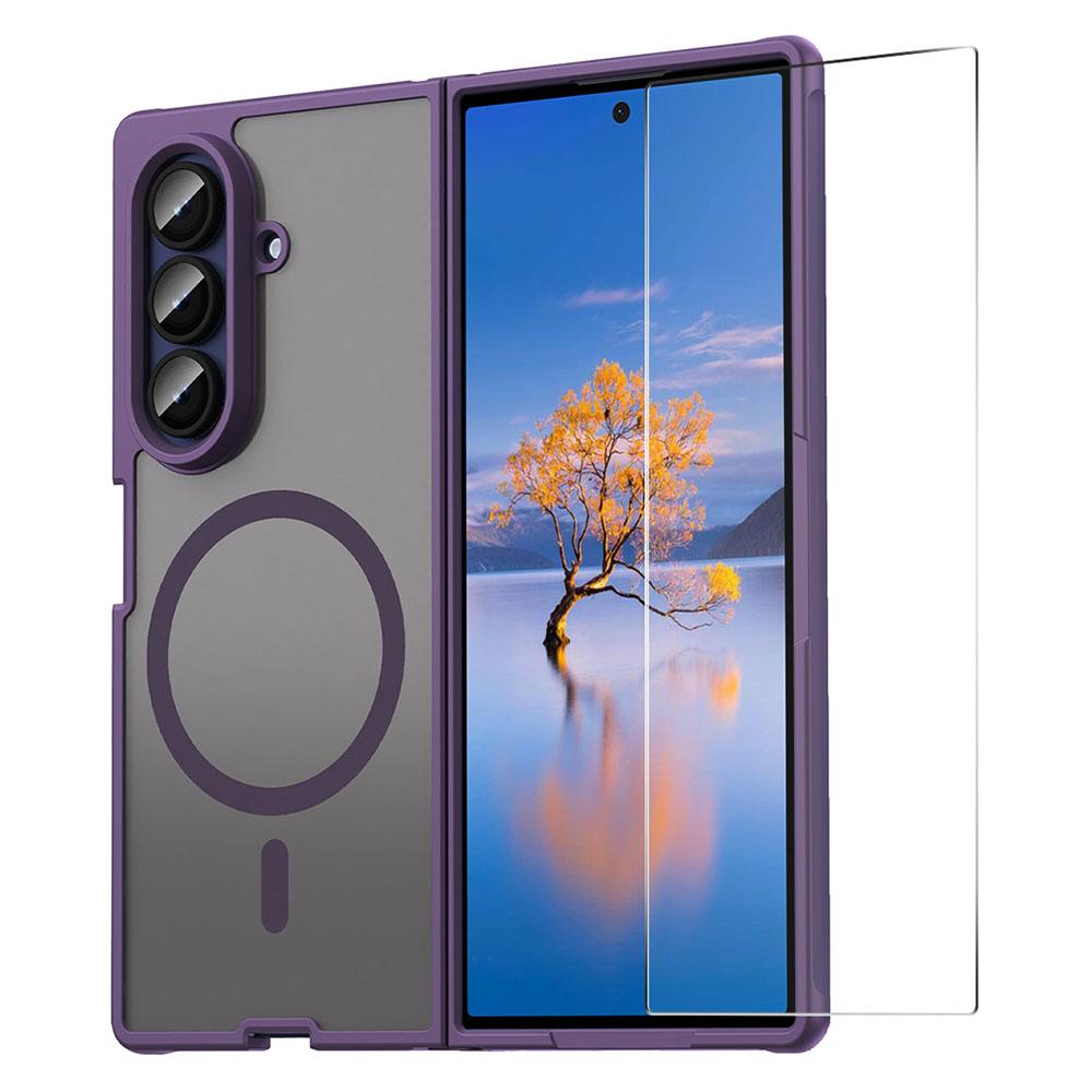 

ENKAY HAT PRINCE Для Samsung Galaxy Z Fold7 5G Магнітний чохол із загартованим склом 9H PC TPU Матовий чохол для телефону