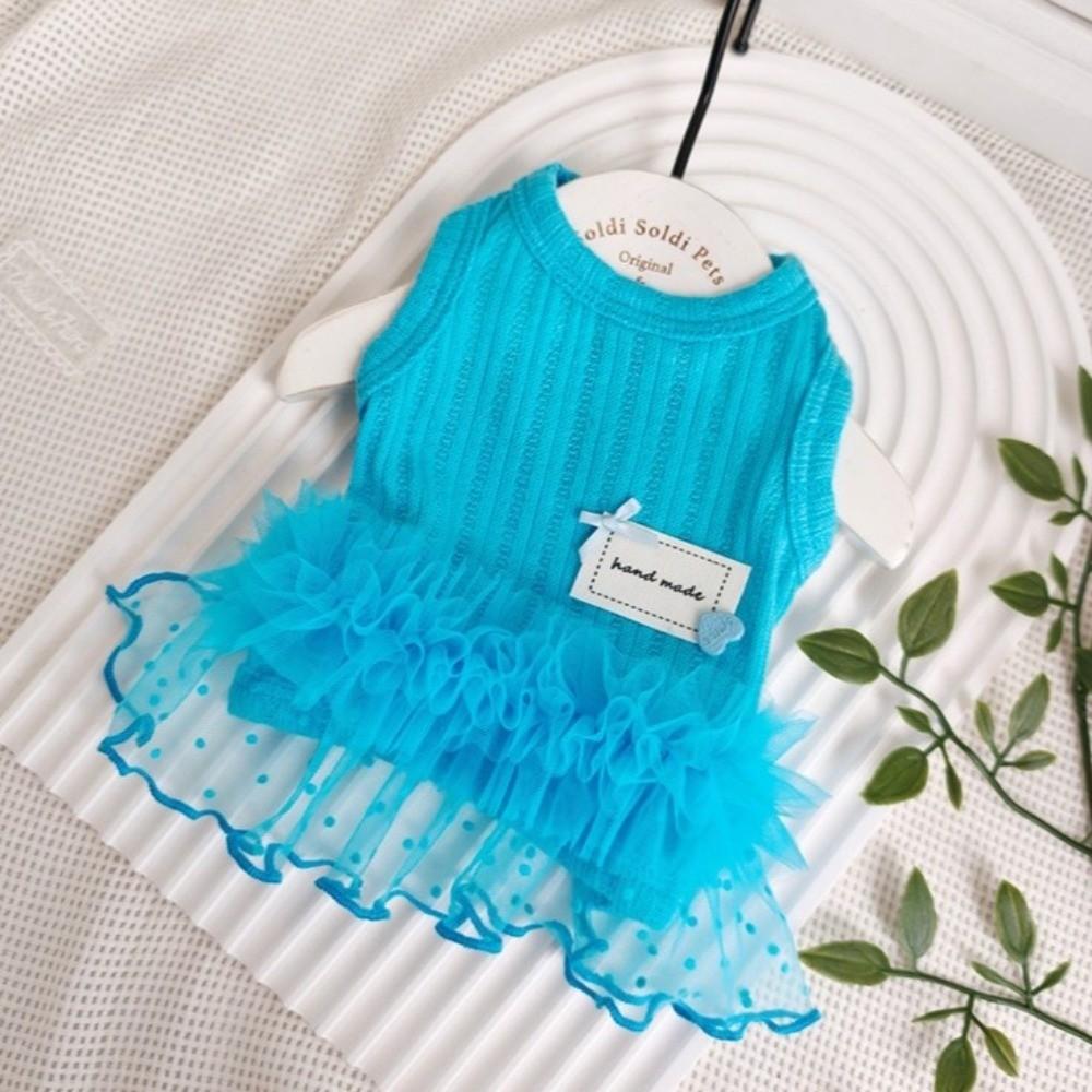 Sleeveless Cat Princess Dress Thin & Soft Summer Pet Clothes Cute Pet Dog Dress Pet Decor