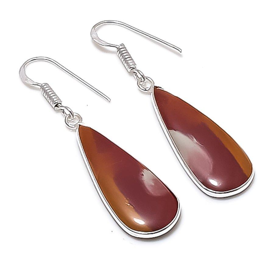 Натуральный камень жадеит Норина Серьги из стерлингового серебра 925 пробы 1,85  AEE-10846