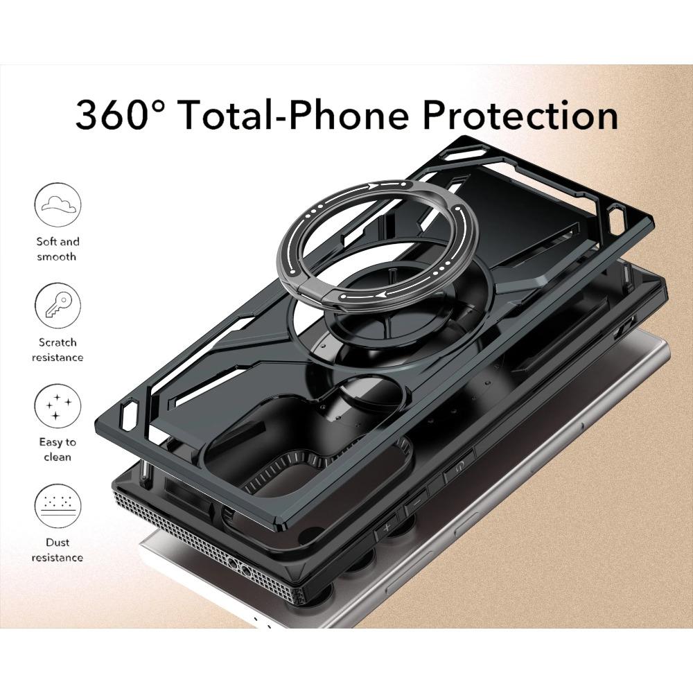 360° Rotating Magnetic Bracket Armor Case for Samsung S26 Ultra S22 S23 S24 S25 Ultra Plus S25 FE A15 A36 A56 Shockproof Cover