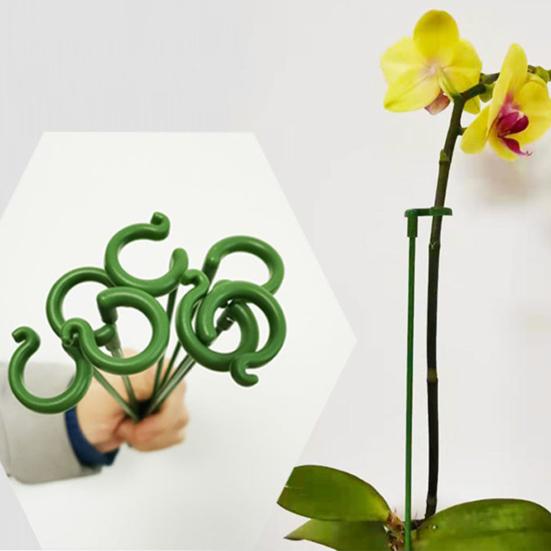 10 Peças Suporte para Planta em Vaso Universal Bom Suporte Leve Girassol Vegetais Haste de Fibra de Vidro para Jardim