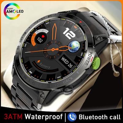 Outdoor Waterproof Smart Watch Men 1.45" Amoled Screen Fitness Tracker 100+ Sport Modes Nfc Bluetooth Call Men's Smartwatch
