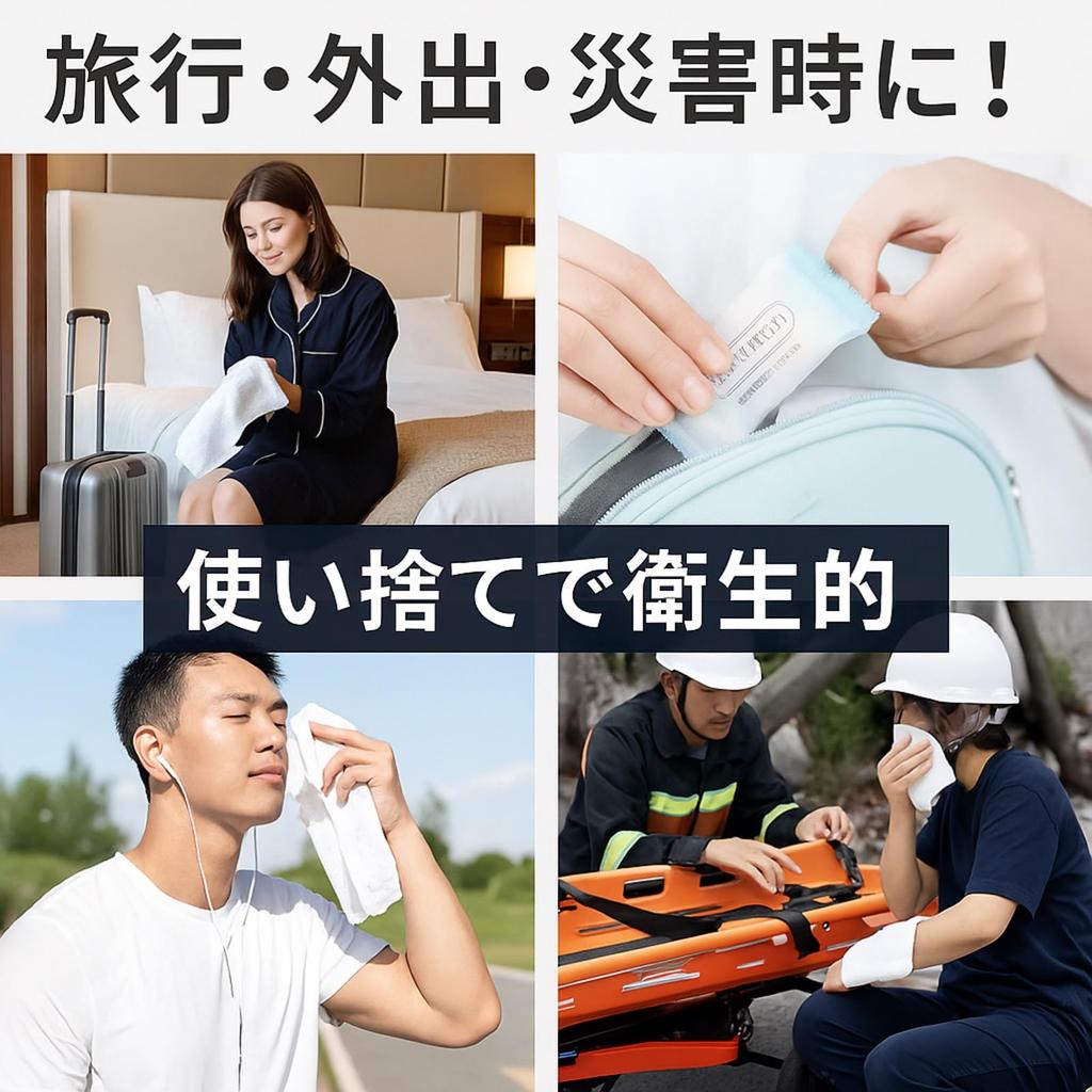 Rubonarie Compressed Face Towels, 22 Count, 40x25cm, Disposable, for Disaster Preparedness and Travel (White)