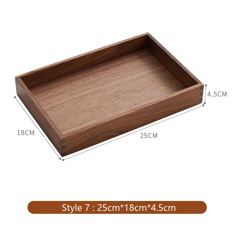 HeMu Solid Wood Entrance Desk Miscellaneous Coffee Table Office Key Storage Box Jewelry Cosmetics Stationery Sorting Box Tray