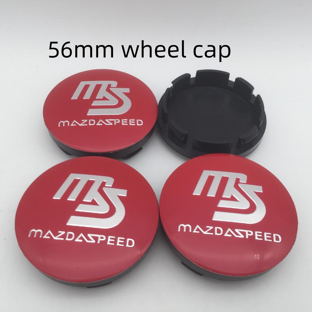 4pcs 3D for Mazda ms 56mm 60mm Car emblem Wheel hub Center Cap Badge covers sticker Decal styling auto Accessories J9