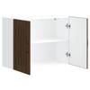 "Lucca" Kitchen Wall Cabinet Brown Oak Glued Wood
