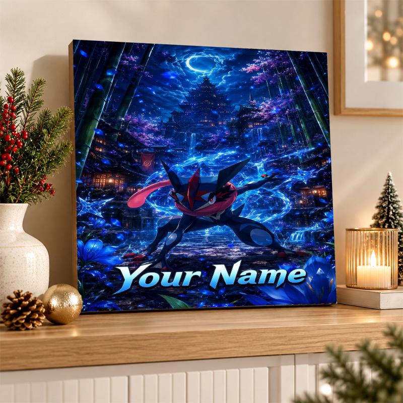 Greninja Custom Name Diamond Painting Personalized 5D Full Drill DIY Diamond Art Home Decor