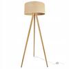 Floor Lamp Standing Tripod Wooden Lampshade 45Cm