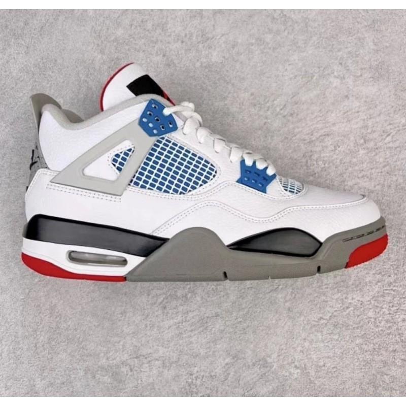 Men Women Basketball Shoes Mid-Top Sneakers With Air Cushion Support Red Blue Split Color Black Cement Paris Style