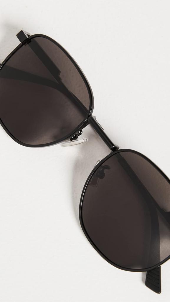 Bottega Veneta BV1160SA Sunglasses, Unisex, 001, Black/Gray