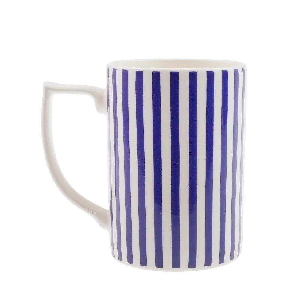 Spode Steccato Mug 350ml Narrow Stripe Cobalt Blue Ceramic Coffee Tea Cup