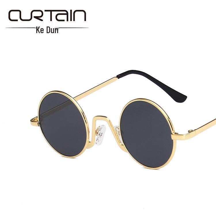 Women's 2022 Retro Korean Style Metal Round Sunglasses - Small Face, Internet Celebrity Fashion