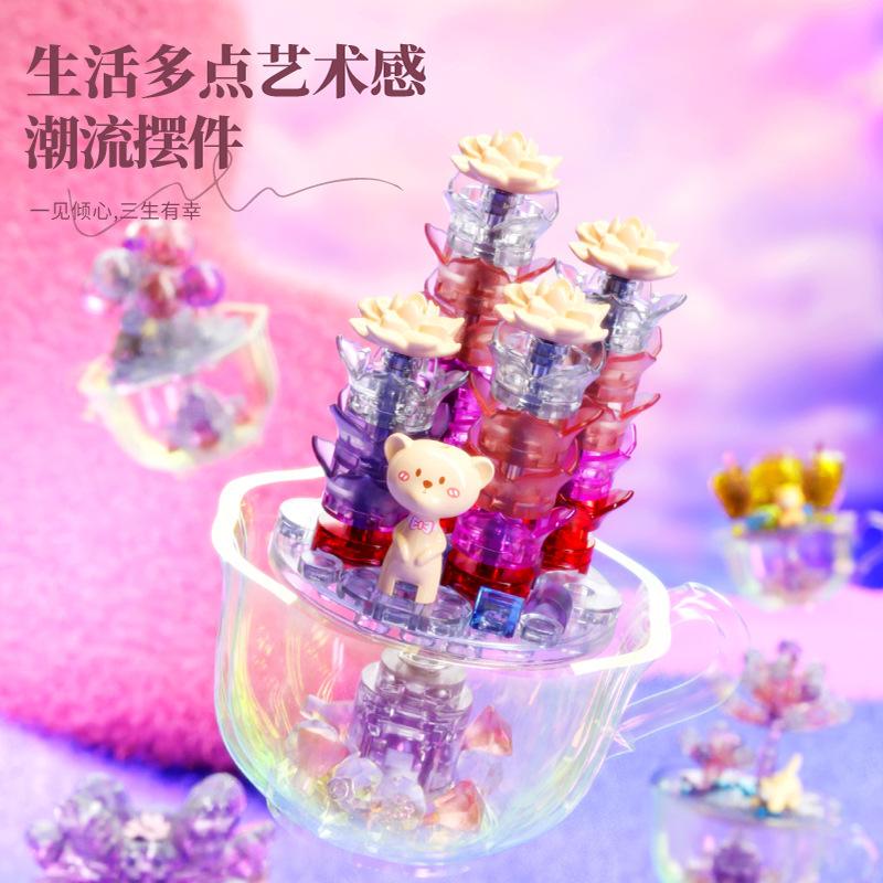 MOC Skull Flowers Building Set Easter Tulip Bricks DIY Micro Particle Blocks for Adults Home Decor Mini Blocks Construction Set